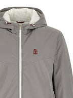 Brunello Cucinelli Gray Polyamide Shell Jacket