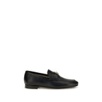Valentino Garavani Black Calf Leather Bos Taurus Slip-On Loafers
