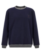 Brunello Cucinelli Blue Cotton Sweatshirt