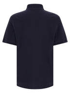 Brunello Cucinelli Blue Cotton Polo Shirt