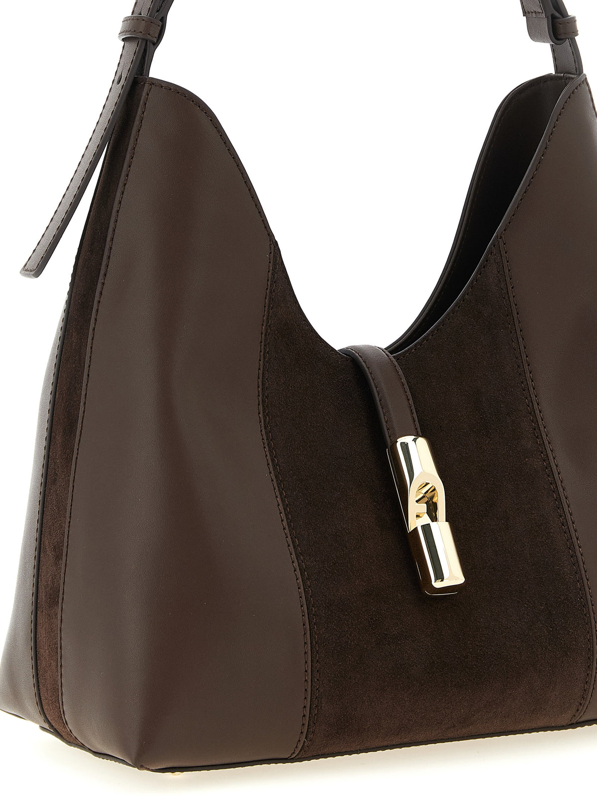 Furla Brown Calfskin Shoulder Bag