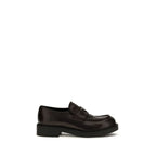 Prada Brown Calf Leather Bos Taurus Slip-On Loafers