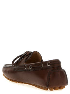 Valentino Garavani Brown Buffalo Leather Slip-On Loafers