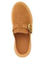 Chloé Beige Calfskin Wedge Sandals