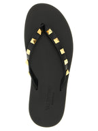 Valentino Garavani Black Calfskin Slides
