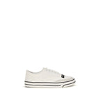 Dolce & Gabbana White Cotton Low Top Sneakers