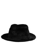 Dolce & Gabbana Men Black Classic Wide Brim Fedora Capello Hat