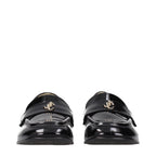 Jimmy Choo Black Leather Slip-On Loafers