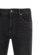 Hugo Boss Black Cotton Straight-Leg Jeans