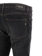 Hugo Boss Black Cotton Straight-Leg Jeans