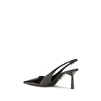 Prada Black Calf Leather Bos Taurus High Heel Pumps