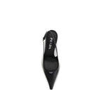 Prada Black Calf Leather Bos Taurus High Heel Pumps