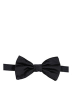 Dolce & Gabbana Men Dark Blue 100% Silk Adjustable Neck Papillon Bow Tie