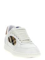 Burberry Beige Leather Low Top Sneakers
