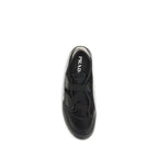 Prada Black Calf Leather Bos Taurus Athletic Sneakers