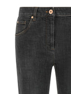 Brunello Cucinelli Gray Cotton Slim Fit Jeans