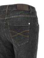 Brunello Cucinelli Gray Cotton Slim Fit Jeans