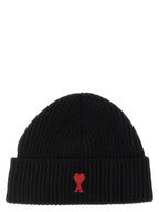 Ami Paris Black Wool Beanie