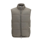 Brunello Cucinelli Gray Polyester Sleeveless Jacket