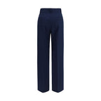 Max Mara Blue Wool Oves Aries Casual Pants