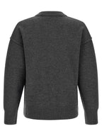 Ami Paris Gray Wool Cardigan