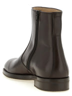 Lemaire Brown Lamb Leather Ankle Boots