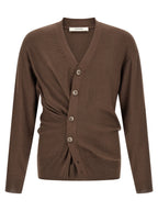 Lemaire Brown Wool Cardigan