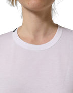 Dolce & Gabbana White Cotton Crew Neck Short Sleeves T-shirt