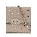 Valentino Garavani Beige Calf Leather Bos Taurus Shoulder Bag