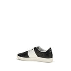 Valentino Garavani Black Calf Leather Bos Taurus Sneakers