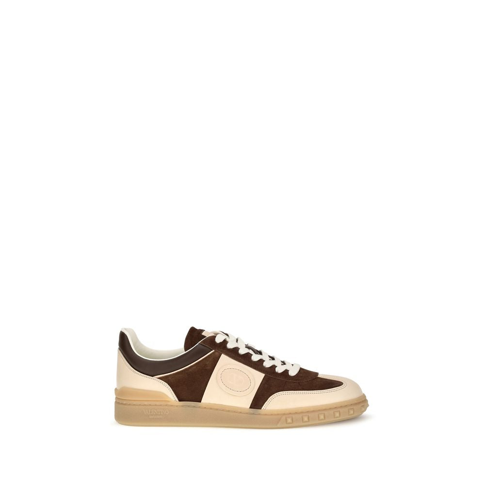 Valentino Garavani Brown Suede Leather Low Top Sneakers