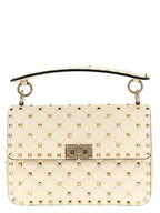 Valentino Garavani White Lamb Leather Shoulder Bag