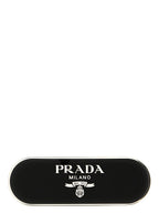 Prada Black Stainless Steel Hair Clip