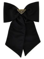 Prada Black Brass Hair Clip