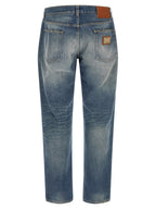 Dolce & Gabbana Blue Cotton Relaxed Fit Jeans