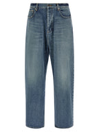 Balenciaga Blue Cotton Relaxed Fit Jeans