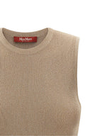 Max Mara Beige Polyamide Sleeveles T-Shirt