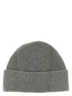 Ami Paris Gray Alpaca Leather Beanie
