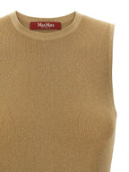 Max Mara Gold Polyamide Sleeveles T-Shirt