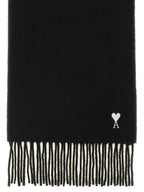 Ami Paris Black Wool Scarf