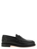 Christian Louboutin Black Calfskin Slip-On Loafers