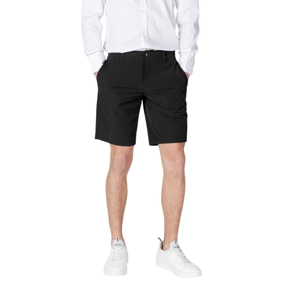 Armani Exchange Black Polyamide Bermuda Shorts