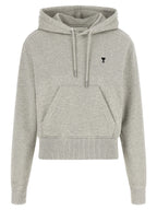Ami Paris Gray Cotton Sweatshirt