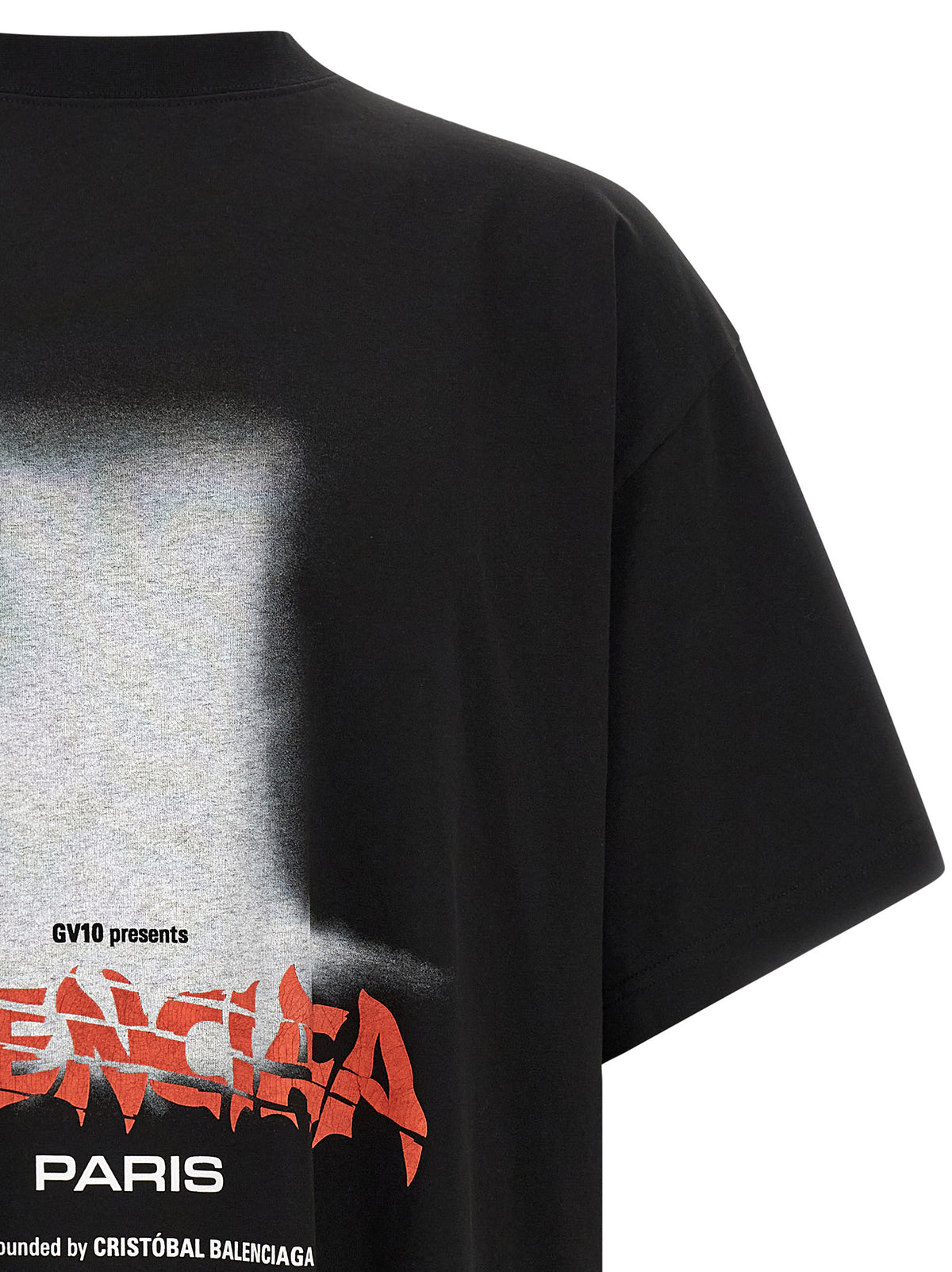 Balenciaga Black Cotton T-Shirt