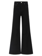 Ami Paris Black Cotton Flared Jeans