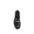 Dolce & Gabbana Black Calf Leather Bos Taurus Slip-On Loafers