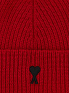 Ami Paris Red Wool Beanie
