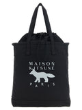 Maison Kitsuné Black Nylon Tote Bag