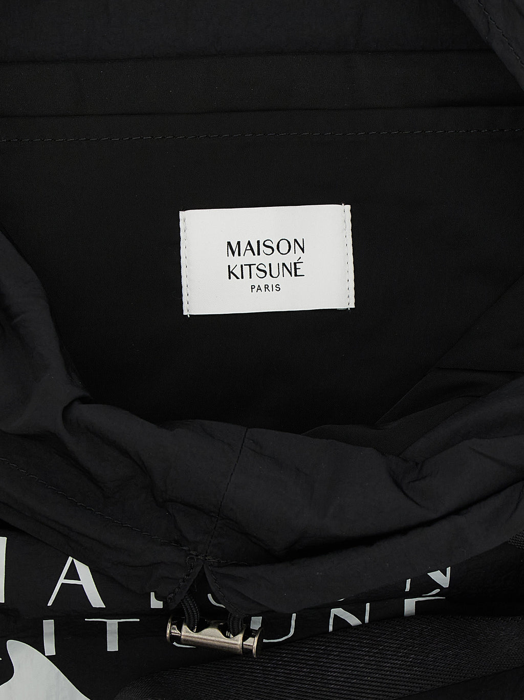 Maison Kitsuné Black Nylon Tote Bag