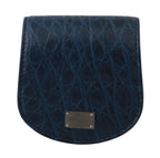 Dolce & Gabbana Blue Holder Pocket Wallet Blue Exotic Skin Condom Case